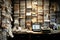 Shelves full of files in an old archive