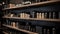 Shelves of hair products in a salon one generative AI