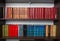 Shelves with old books at home