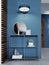 Shelving with shelves in a new design and interior decor