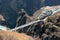 Shen Chuan brigde in central part of one of the deepest ravines of the world, Tiger Leaping Gorge in Yunnan, Southern China