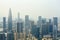 Shenzhen Bay cityscape aerial panorama, China