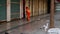 Shenzhen, China: female sanitation workers cleaning rubbish in the streets