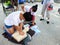 Shenzhen, China: Health management enters community activities. Doctors give free medical treatment to citizens and guide them to