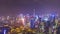 SHENZHEN, CHINA - MARCH 30, 2019: Urban Skyline and Light Show. Futian District. Aerial Time Lapse, Hyper Lapse. Drone