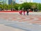 Shenzhen, China: men and women, children and other citizens or tourists relax in parks during the Spring Festival holiday