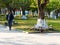 Shenzhen, China: men and women, children and other citizens or tourists relax in parks during the Spring Festival holiday