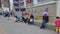 Shenzhen, China: parents waiting for their children to leave school at the school gate in the afternoon