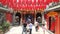 Shenzhen, China: people worship incense in Xixiang`s ancient temple.