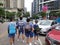 Shenzhen, China: pupils leave school after school.