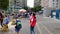 Shenzhen, China: pupils leave school after school.
