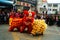 Shenzhen, China: temple festival parade, lion dance activities