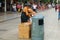 Shenzhen, China: wearing strange women picking up scrap