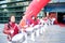 Shenzhen china: the woman drum team