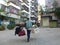 Shenzhen, China: women carry luggage on their way home