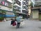 Shenzhen, China: women carry luggage on their way home