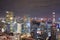 Shenzhen cityscape aerial panorama night, China