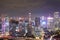 Shenzhen cityscape aerial panorama night, China