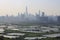 Shenzhen skyline view from the boundary of Hong Kong