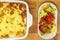 Shepherd`s pie or cottage pie with fresh salad