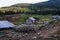 Shepherds` houses in the Ukrainian Carpathians