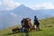 Shepherds near Xinaliq, Azerbaijan, a remote mountain village in the Greater Caucasus range