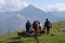 Shepherds near Xinaliq, Azerbaijan, a remote mountain village in the Greater Caucasus range