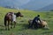 Shepherds near Xinaliq, Azerbaijan, a remote mountain village in the Greater Caucasus range