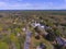 Sherborn town center aerial view, MA, USA