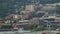 Sherbrooke city aerial view of downtown traffic time lapse