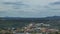 Sherbrooke city Mont-Bellevue aerial view of downtown traffic and clouds time lapse