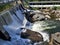 Sherbrooke hydroelectric station waterfall Magog river Quebec