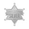 Sheriff badge ranking medal icon / silver prize