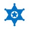 Sheriff badge star vector icon