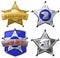 Sheriff badges and police in the form of a five-pointed star