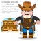 Sheriff. A man in a suit of law enforcement bodies of the 19th century. Wild West characters and everyday objects