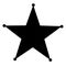 Sheriff star icon on white background. flat style. sheriff star