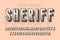 Sheriff trendy vintage display font design, alphabet