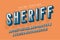 Sheriff trendy vintage display font design, alphabet