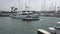 The sheriffâ€™s boat patrolling the harbor at Marina Del Rey