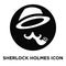 Sherlock holmes icon vector isolated on white background, logo c