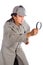 Sherlock holmes with magnifying glass