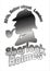 Sherlock Holmes silhouette with address, on white background.
