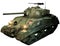 Sherman tank 3D illustration