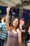 Shes as an easy-going soul. a carefree young woman giving a peace sign to the camera at an outdoor festival.