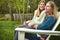 Shes the funniest mom ever. A happy mother and daughter spending time together outdoors.