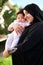 Shes my little love. a muslim mother and her little baby girl.