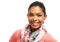 Shes positive about her future. Close up of a smiling young woman against a white background.