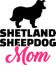 Shetland Sheepdog mom silhouette