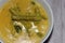 Shevaga Pithal, or pithale; Drumstick in thick gram flour curry, Traditional dish of Konkan Maharashtra, Indian authentic food